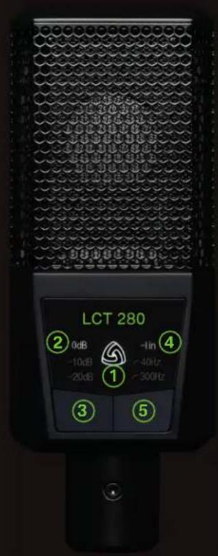 LCT 280 ② 0dB -10dB -20dB -40Hz -300Hz ① ③ ⑤