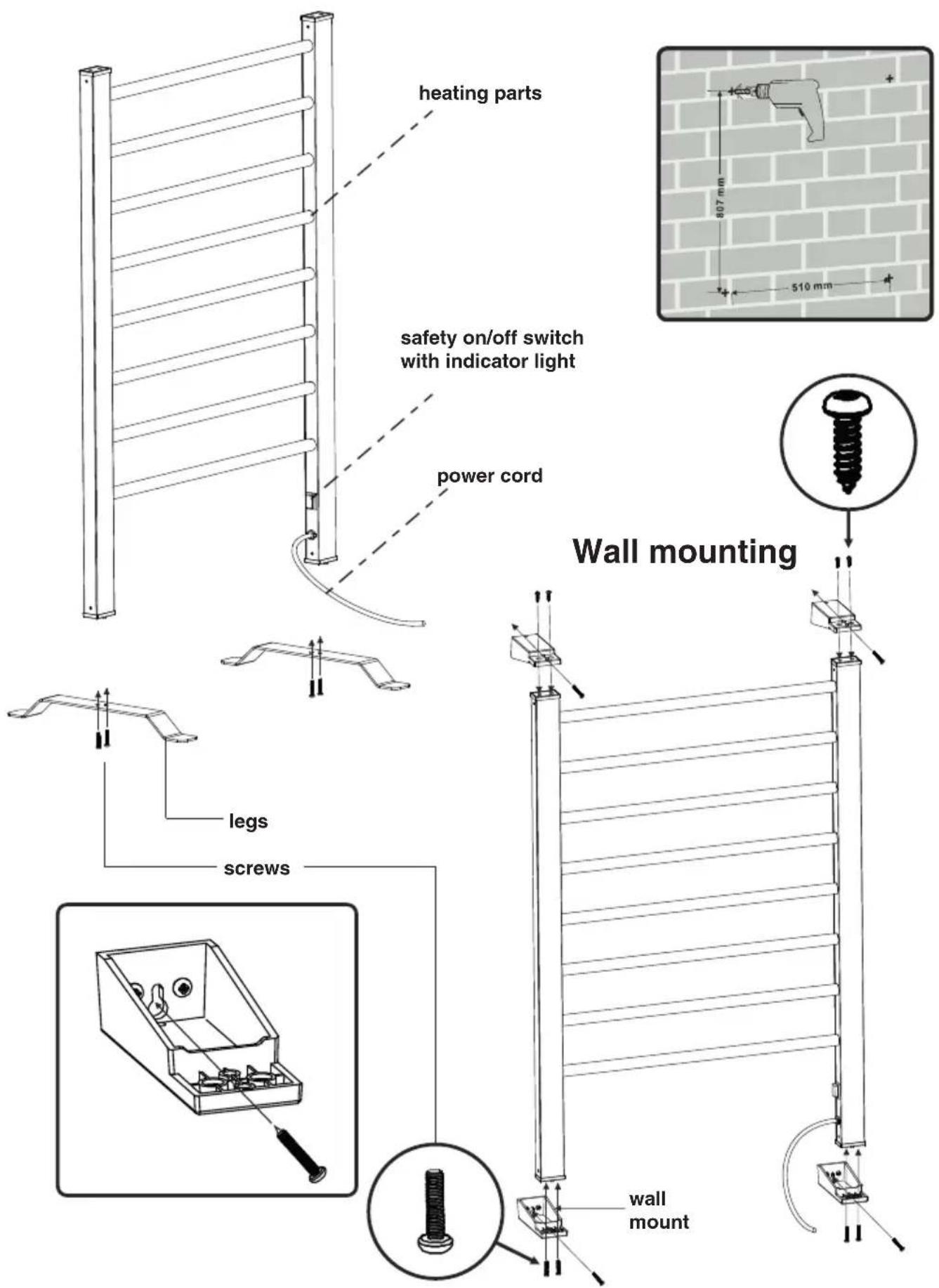 Orava SW-300 - Description of parts and accessories - 1
