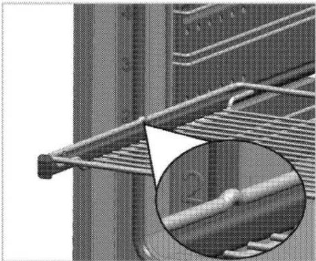 BEKO KD533AS - Placing the wire shelf and tray onto the telescopic racks properly - 2