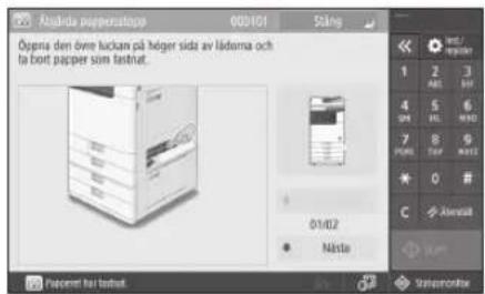 CANON imageRUNNER C3226i - Maskinen verkar inte fungera Ett pappersstopp har uppstått - 3