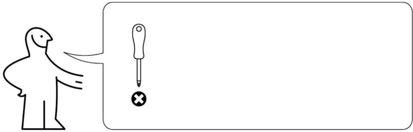 Diagram showing a person pointing at a dropper with a cross symbol, likely illustrating a medical or safety warning.