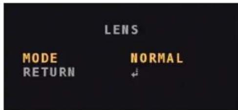 LENS MODE RETURN NORMAL