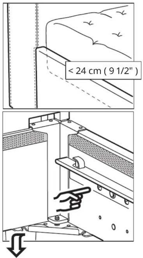 < 24 cm ( 9 1/2" )