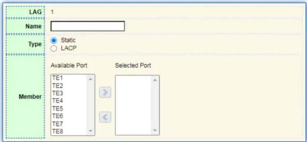 AIRLIVE WEB-10XGF8 - Edit Link Aggregation Group - 1