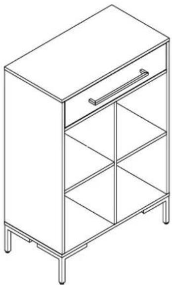Crosley Juno CF1325 - Record Storage Cube Bookcase CF1325 - 1