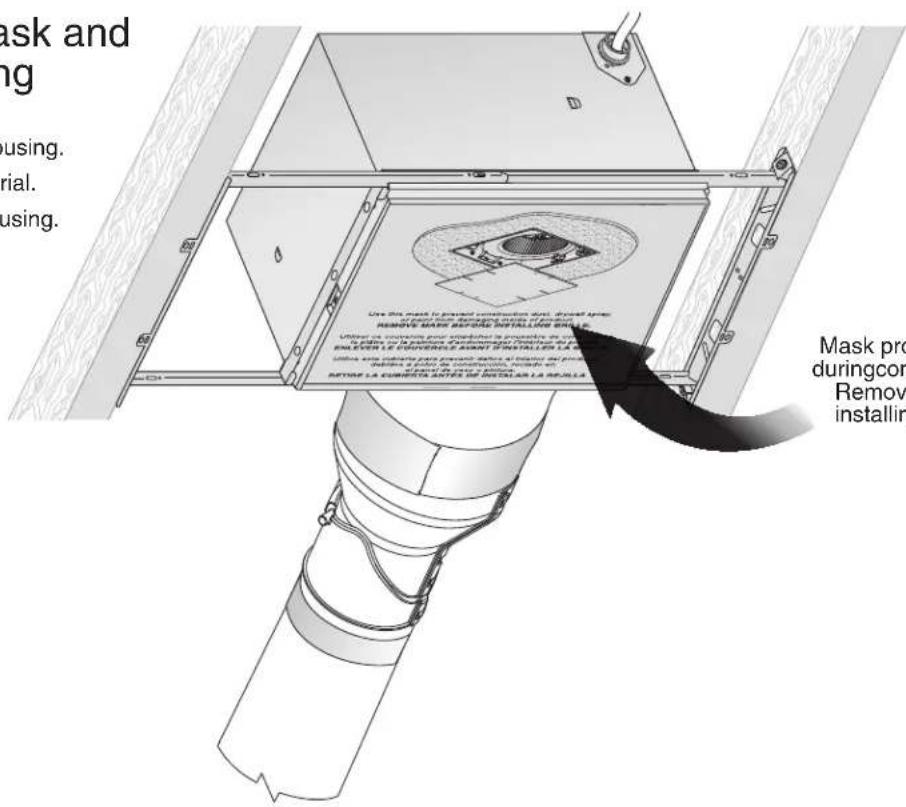 BROAN Ultra Pro RB80 - Insert Mask and Finish Ceiling - 1