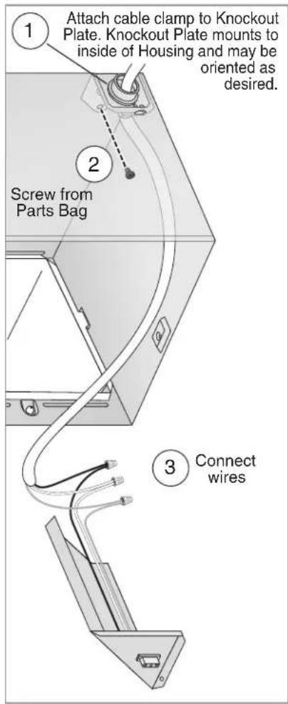 BROAN Ultra Pro RB80 - Install Knockout Plate, Connect Wires and Install Wiring Panel - 1