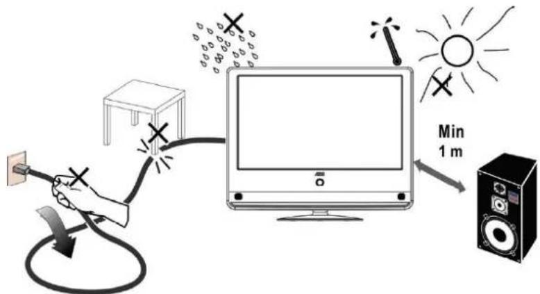 AOC V27m - Stand the monitor on a stable surface. - 1