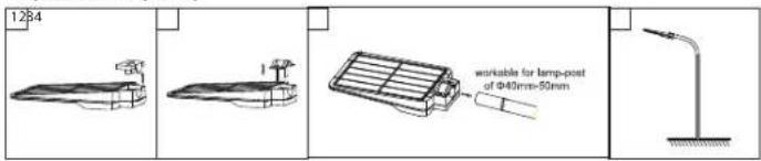 1284 workable for lamp-post of φ40mm=50mm