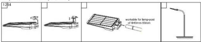 1284 workable for lamp-post of 0-40mm-50mm