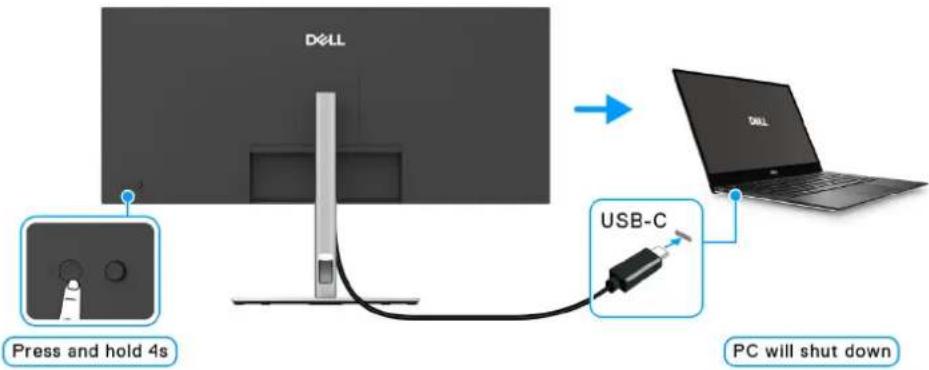 DELL P3425WE - Vakna vid USB-C-kabel - 3