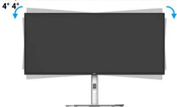 DELL P3425WE - Justera lutningsvinkel - 1