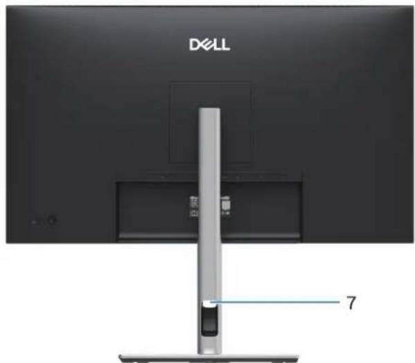 DELL P2725DE - Identifiera delar och kontroller - 3