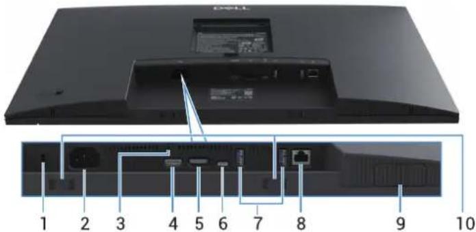 DELL P2725DE - Sedd bakifrån och nedifrån - 4