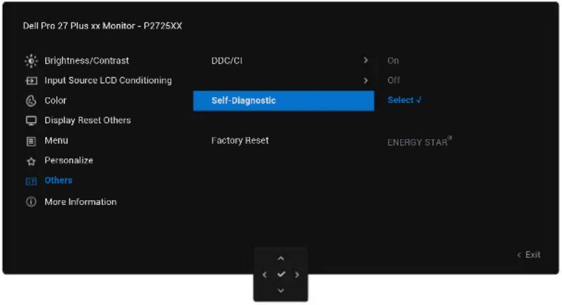 DELL P2725DE - Inbyggd Diagnostik - 1