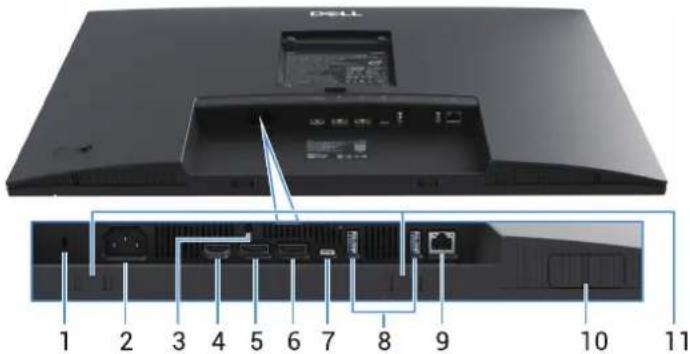 DELL P2725DE - Sedd bakifrån och nedifrån - 2