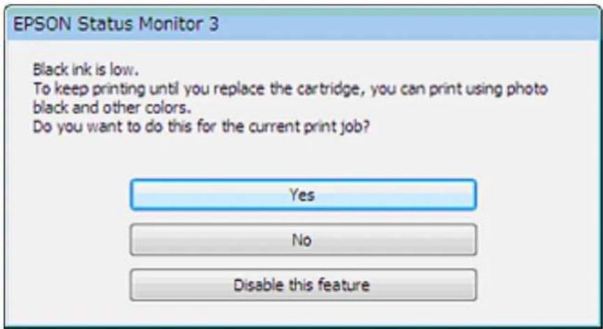 EPSON Expression Premium XP-615 - Conserving Black Ink When the Cartridge is Low (For Windows Only) - 1
