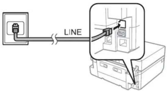 EPSON Expression Premium XP-615 - Connect a phone cable leading from a telephone wall jack to the LINE port. - 1