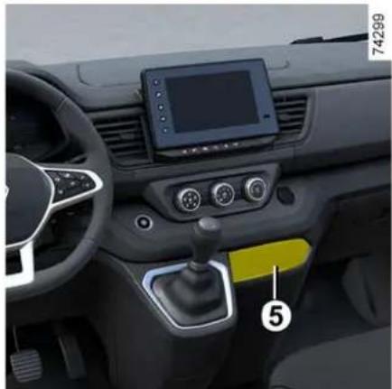 RENAULT Trafic (2025) - Mugghållare 2 och förvaringsfack öppet 3 - 5