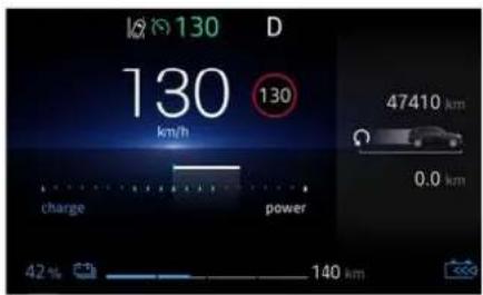 130 D 130 km/h charge power 42% 140 km 47410 km 0.0 km