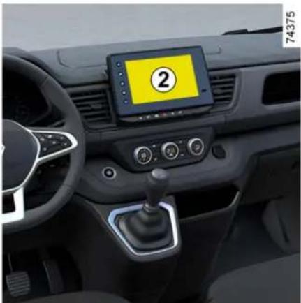 RENAULT Trafic (2025) - Aktivera/inaktivera systemet från multimediaskärmen 2 - 1