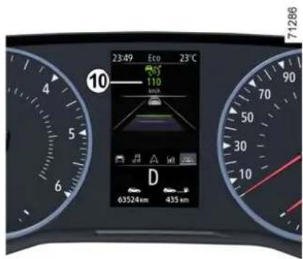 23:49 Eco 23°C 10 110 km/h 63524 km 435 km 71286