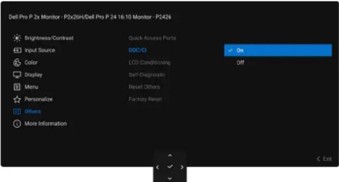 DELL P2426H - Icon Menu and submenu Description - 17