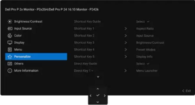DELL P2426H - Icon Menu and submenu Description - 10