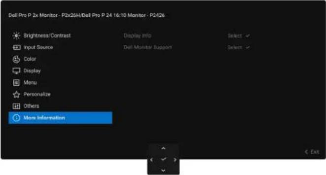 DELL P2426H - Icon Menu and submenu Description - 22