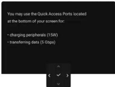 You may use the Quick Access Ports located at the bottom of your screen for: • charging peripherals (15W) • transferring data (5 Gbps)