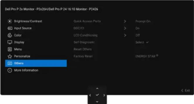 DELL P2426H - Icon Menu and submenu Description - 14