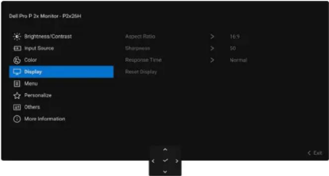 DELL P2426H - Icon Menu and submenu Description - 7