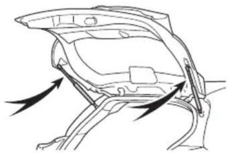 TOYOTA Yaris Hybrid (2022) - Bakluckans dämparstag - 1