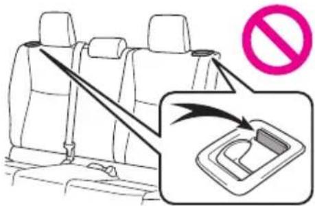 TOYOTA Yaris Hybrid (2022) - När det bakre ryggstödet har fällts tillbaka till upprätt läge - 1
