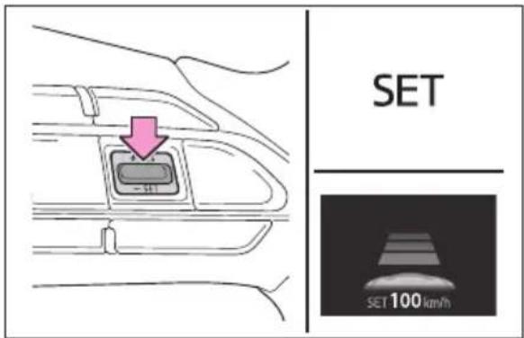 TOYOTA Yaris Hybrid (2022) - Ställa in bilens hastighet (avständshållning bil-till-bil) - 2