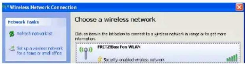 AVM Fritz! USB-Adapter N - Establishing a WLAN Connection (Windows XP from Service Pack 2) - 2