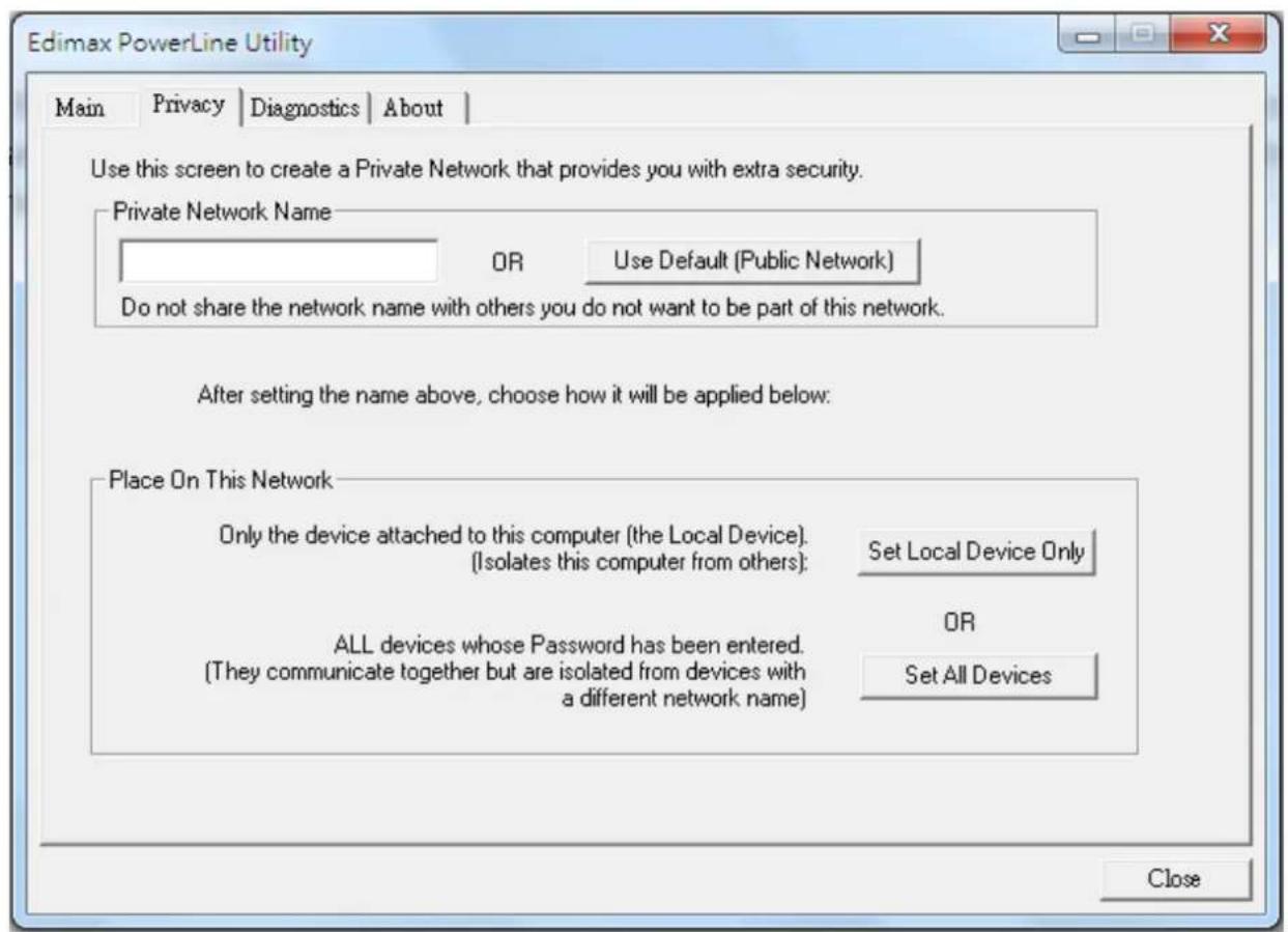 Edimax HP-5001K - Privacy Tab - 1