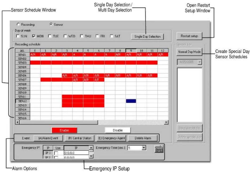 TOSHIBA NVS8-6T - Sensor Schedule - 1