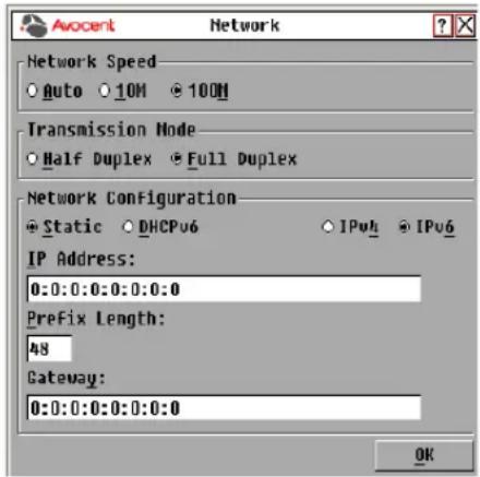 Avocent AVCTBND1 - To change network settings: - 1