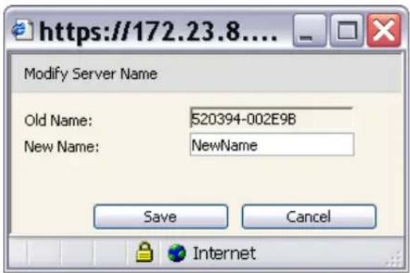 Avocent AVCTBND1 - To modify a server name: - 1