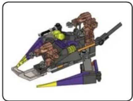 3D rendered model of a futuristic spaceship with dynamic poses and colored accents (no text or symbols visible)