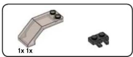 Two LEGO-shaped mechanical components, one with four circular holes and the other with three protrusions (no text or symbols)