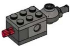 3D illustration of a LEGO mechanical component with no visible text or symbols