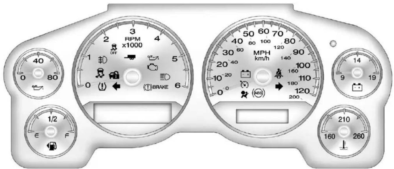 CHEVROLET Tahoe Hyrbid (2012) - WarningLights, Gauges,and Indicators - 1