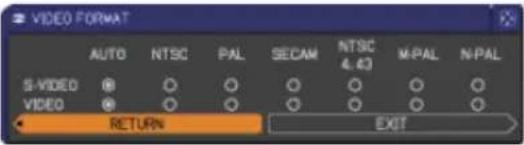 HITACHI CP-RX80EF - INPUT menu - 2