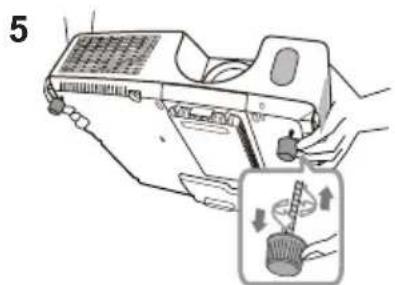 HITACHI CP-RX80EF - Adjusting the projector's elevator - 4