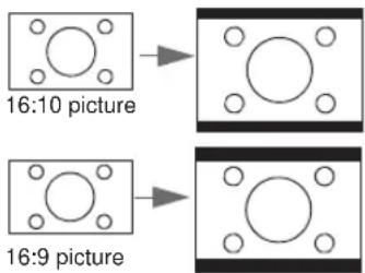 16:10 picture 16:9 picture