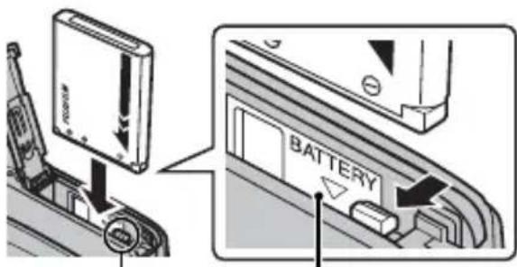 FUJIFILM FinePix Z909EXR - Insert the battery. - 1