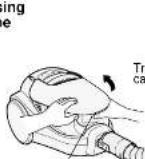 HITACHI CVSF8BS - Open the dust case cover while pressing the button of dust case, and lift out the dust case from cleaner body. - 1