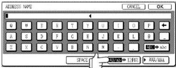 SHARP MX-M550U - Touch the [AB/ab ◀12#\$%] key. - 1